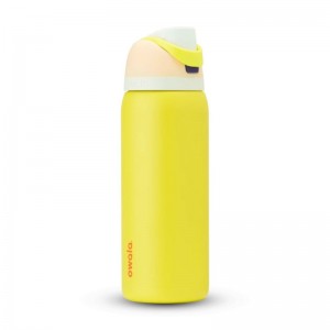 Owala 32oz FreeSip® Stainless Steel Water Bottle Yellow | PZJ8766YM