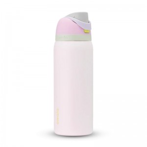 Owala 32oz FreeSip® Stainless Steel Water Bottle Pink | PGU7696LB