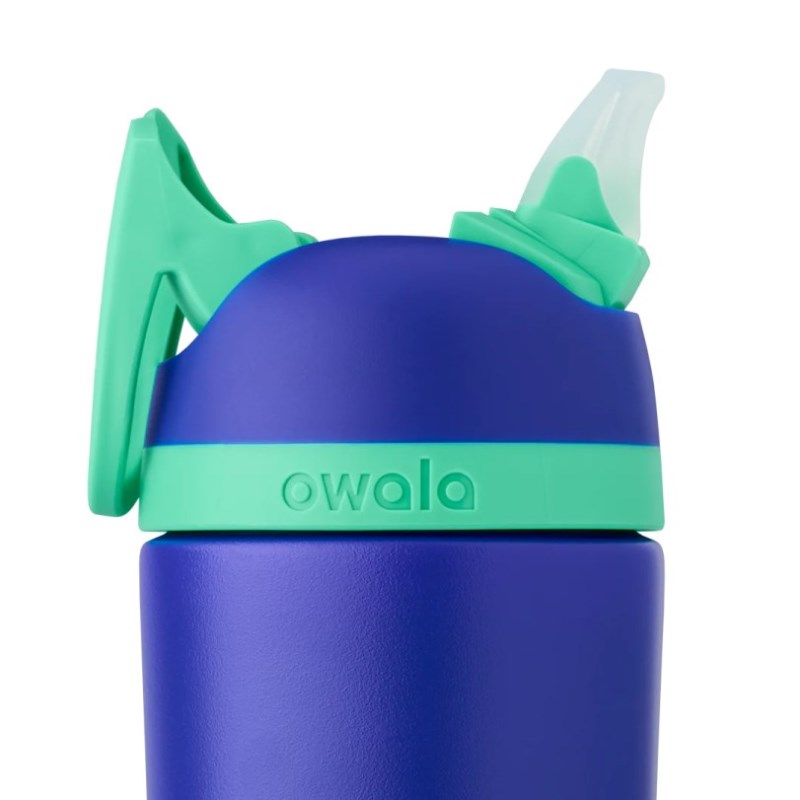 Owala 14oz Kids Stainless Steel Flip™ Water Bottle Green Pink | KQG239LE