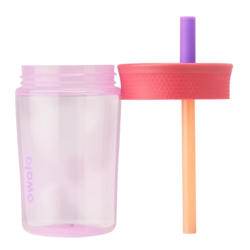 Owala 15oz Kids Tumbler Plastic Water Bottle Pink Purple | AUI5213IP