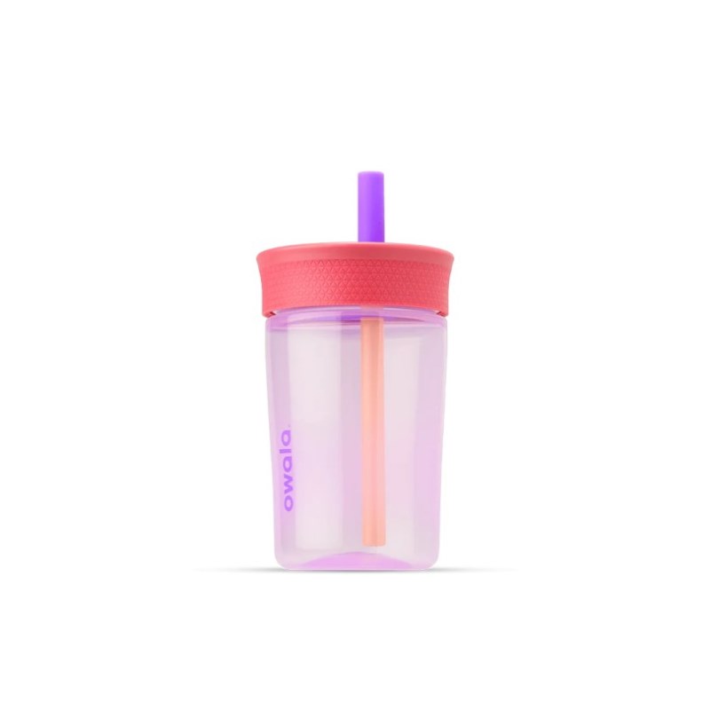 Owala 15oz Kids Tumbler Plastic Water Bottle Pink Purple | AUI5213IP