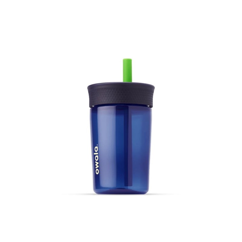 Owala 15oz Kids Tumbler Plastic Water Bottle Dark Blue | JXX2372RC