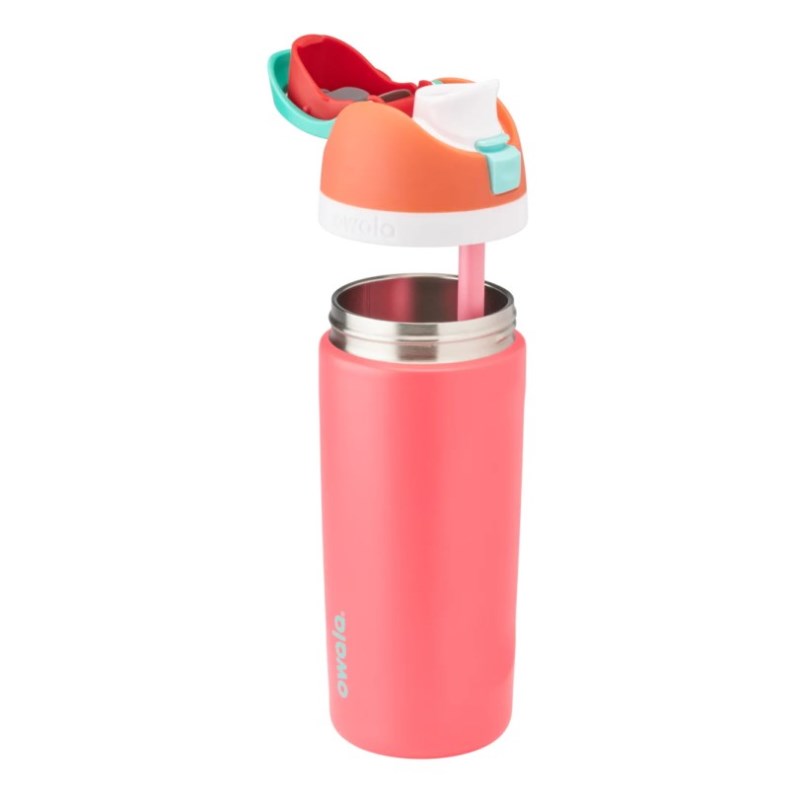 Owala 16oz Kids FreeSip® Stainless Steel Water Bottle Pink | OUC743BQ