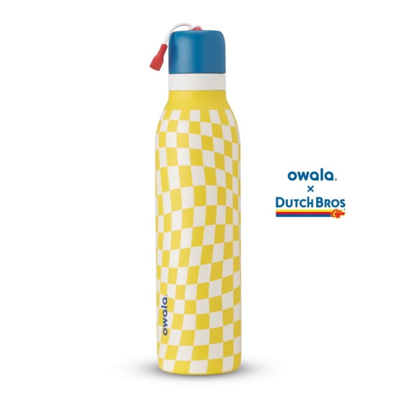 Owala Dutch Bros x Owala FreeSip® Twist 24oz Stainless Steel Water Bottle Yellow White | LVL8471RK